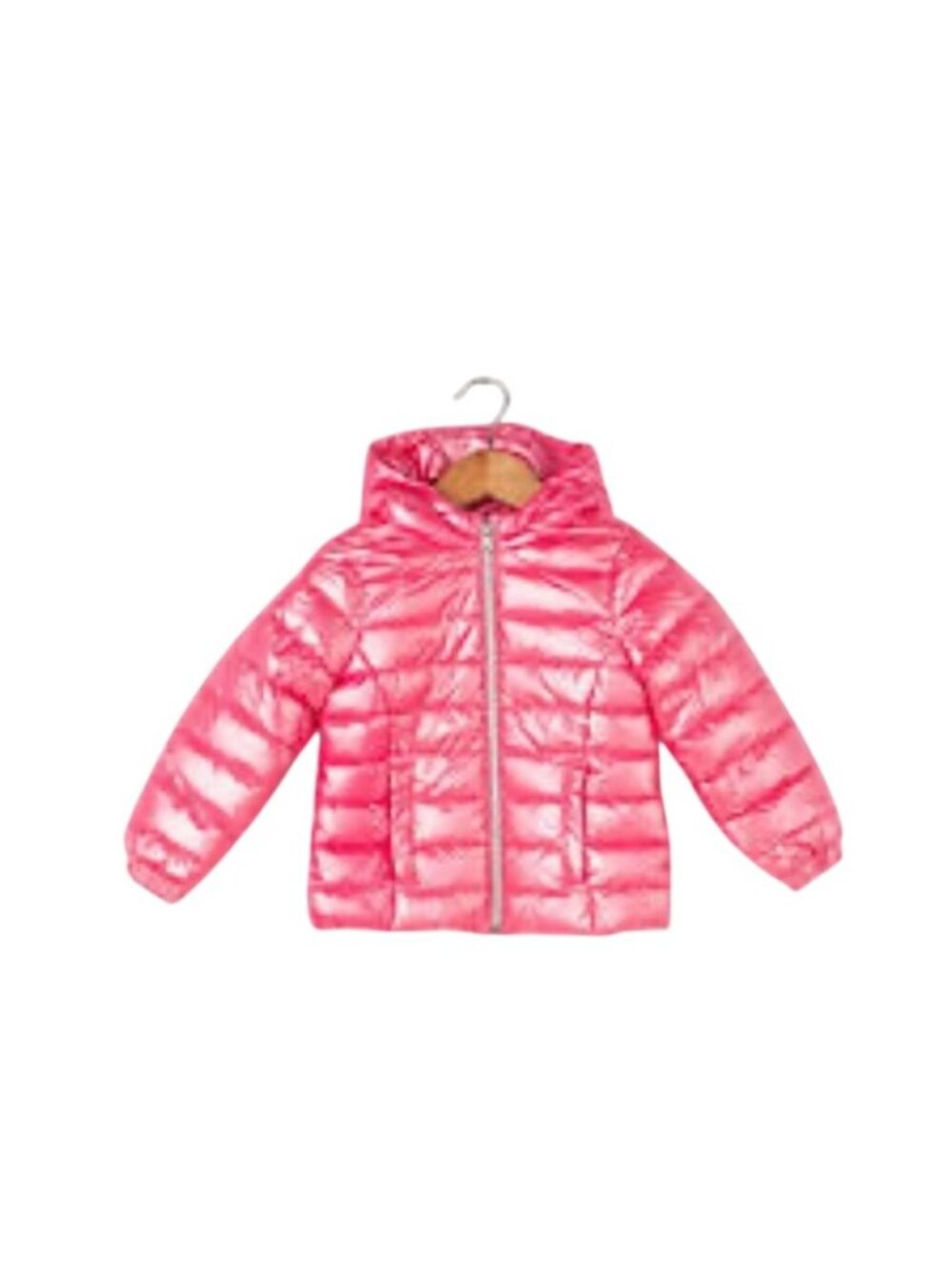United Colors Of Benetton Girls Puffer Pink Jacket Size S 6-7 Years Lightweight